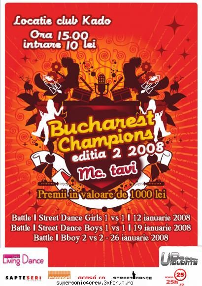 Bucharest Champions editia - 1vs1 fete 1vs1 baieti 2vs2 break - Evenimente streetdance
