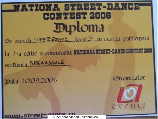 Diplome si premii - diploma-National StreetDance Contest-LOC4 - Hall of Fame