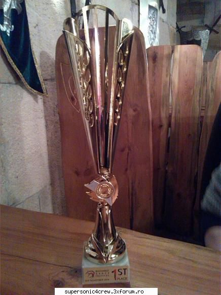 poza cu una din cele 2 cupe rezultate bucharest dance festival, editia 1, bucuresti 2014